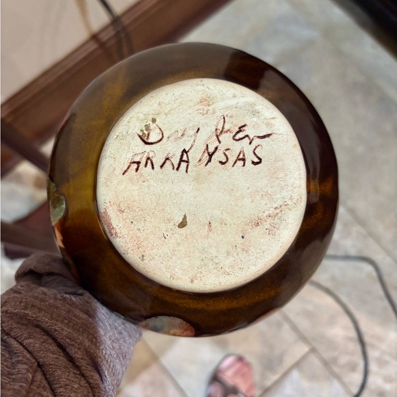 Arkansas Made Drip Glaze Ceramic Pitcher - Picture 4 of 7